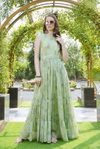 Glamours By Chansi Trendz CT 16 Multilayer Georgette Printed Gown Suppliers In India